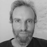 Photo de Vincent Pavant en noir et blanc